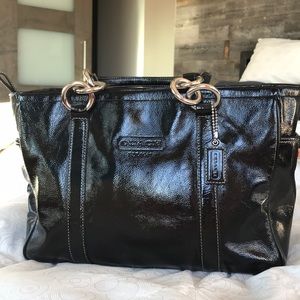 Coach patent leather tote